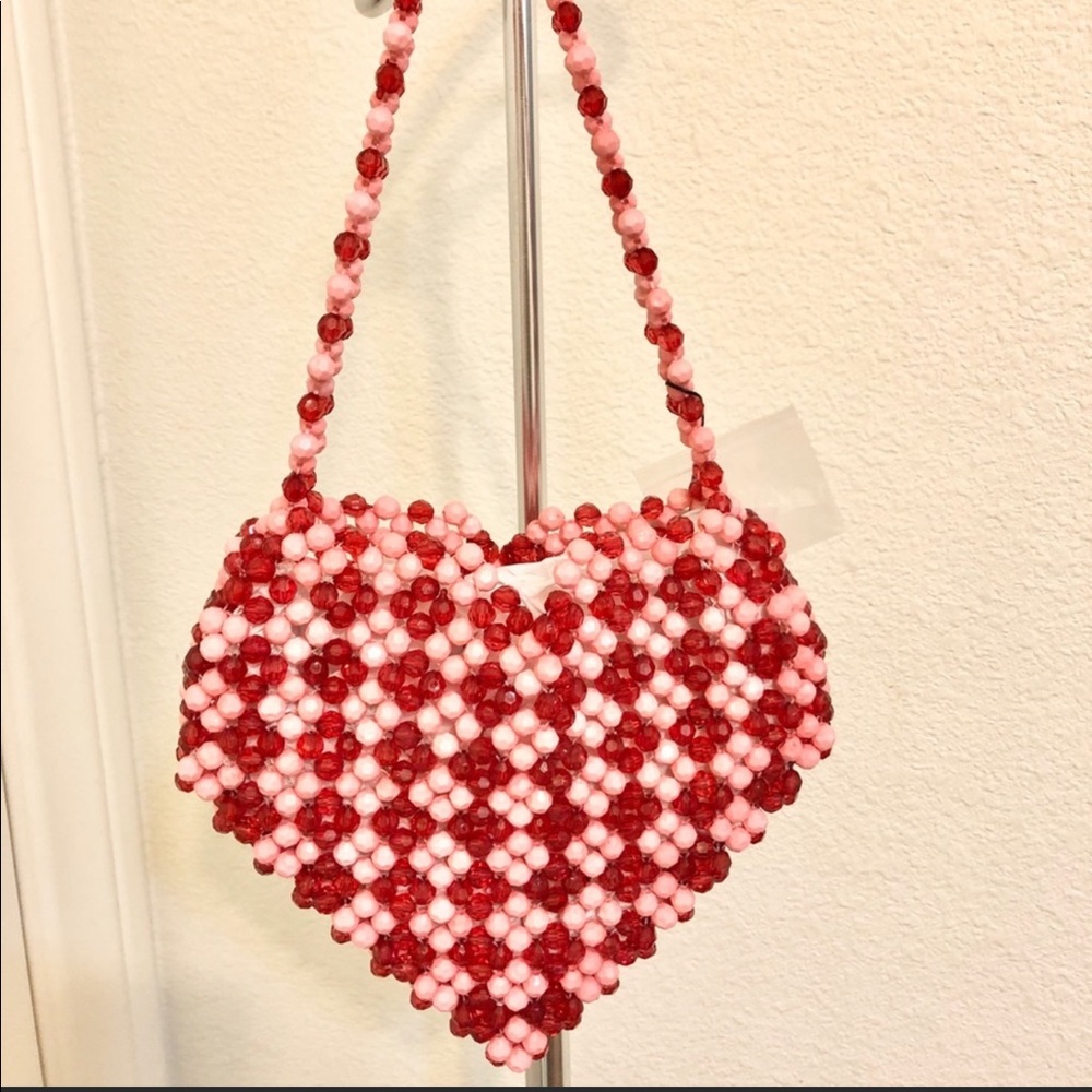 Zara mini heart shape beaded bag - Picture 4 of 5